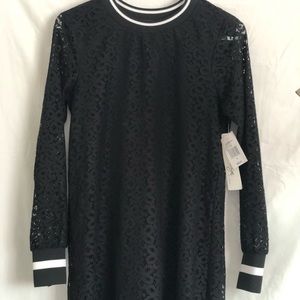 As U Wish Black Lace Overlay Dress